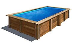 piscina de madera rectangular